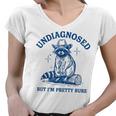 Cowboy Raccoon Meme Women's V-Neck T-Shirt | Humorous Design