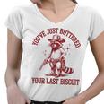 Cowboy Raccoon Women's V-Neck T-Shirt - Humorous Statement