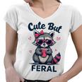 Cute Raccoon V-Neck T-Shirt for Women - Funny Summer Style