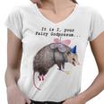 Fairy Godpossum & Raccoon Women's V-Neck T-Shirt - Whimsical Fun