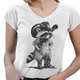 Raccoon Cowboy Graphic V-Neck T-Shirt | Unisex Funny Western Pick