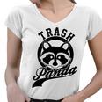 Raccoon Meme V-Neck T-Shirt for Women - Trash Panda Save Theme