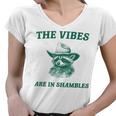 Sarcastic Raccoon Cowboy Women's V-Neck T-Shirt - Quirky Vibes Collection