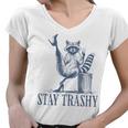 Stay Trashy Raccoon Halloween Women's V-Neck T-Shirt | Funny Festive Style