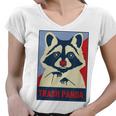 Trash Panda Raccoon Lover Poster Animal Women's V-Neck T-Shirt