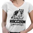 Vintage Raccoon Women's V-Neck T-Shirt - Certified Expert Design