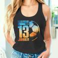 13Th Birthday Decoration Football Player 13 Years Boy Nager Tank Top