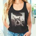 Alien Ufo Lustige Katze Selfie Angst Katze Liebhaber Raumschiff Ufo Tank Top