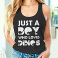 Boy Who Loves Dinos Letras Divertidas Con Diseño De Dinosaur Camiseta sin mangas