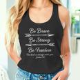 Be Brave Be Strong Be Fearless Joshua Scripture Tank Top