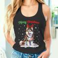 Christmas Outfit Christmas Jumper Husky Dog Christmas Tank Top