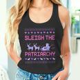 Christmas Sleigh The Patriarchy Feminist Feminism Deer Xmas Tank Top