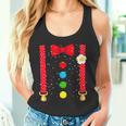 Clown Costume With Braces Bow Tie For Carnival Fancy Dress Tank Top