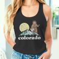 Colorado Banjo Bear Retro Style Mountains Sketch Tank Top