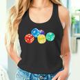 Colourful Dice In Five Different Colours Tank Top