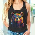 Cool Bear Portrait With Sunglasses Watercolour Bear Tank Top