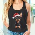 Cute Miniature Pinscher Dog Christmas Merry Xmas Graphic Tank Top