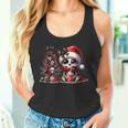 Cute Skeleton Skull Christmas Gothic Christmas Tree Tank Top