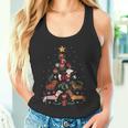 Dachshund Through The Snow Dog Christmas Tree Tank Top