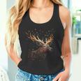 Deer Animal Motif Elk Forest Animal Print Deer Tank Top