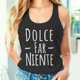 Dolce Far Niente Slogan Italy Tank Top