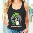 Drummer Boy Musician Drummersaurus Dinosaur Tank Top