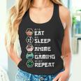 Eat Sleep Anime Gaming Repeat Camiseta sin mangas