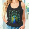 Elegant Peacock Eye Bird Watcher Blue Peacock Tank Top