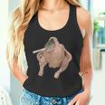Fish Chicken Face Smoking a Cigarette Funny Meme Tank Top