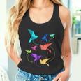 Origami Birds Pleated Kirigami Paper Crane Bird Tank Top