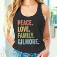 Gilmore Last Name Peace Love Family Matching Tank Top