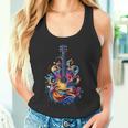 Guitar Player Watercolour Splash Guitar Tank Top