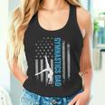 Gymnastics Dad Gymnast Father Parent American Flag Sports Tank Top