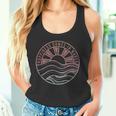 Happiness Comes In Waves Sunset Beach Wave Gradient Tank Top