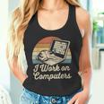 Ich Arbeite Am Computer Cat Kitty Kitten Cat Meme Tank Top