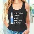 Ich Trink Ouzo Was Machst Du So Greek Ouzo Bottle Tank Top