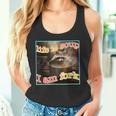 Ironic Raccoon Meme Tank Top - Quirky Humor Gift