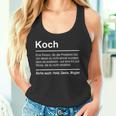 Koch Definition Saying Professional Kitchen Chef Tank Top