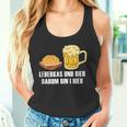 Leberkas Und Bier Darum Bin I Hier Leberkäse Sauf Slogan Tank Top