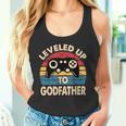 Leveled Up To Godfather Retro Promocionado A Padrino Regalo Camiseta sin mangas