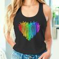 LGBTQ Pride I Love You Hand Sign Rainbow Heart ASL Ally Tank Top