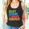 Lift Anime Game Repeat Gym For Geeks And Nerds Tank Top