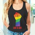 Love Is Love LGBT Flag Rainbow Fist Lesbian Gay Pride Tank Top