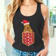 Merry Christmas Forest Animal Chest Pocket Squirrel Tank Top