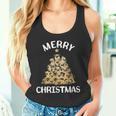 Merry Christmas Pug Dog Star Christmas Tree Tank Top