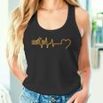 Motorcycle Heartbeat Biker Ecg Line Frequency Motorcyclist Tank Top