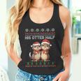 Her Otter Half His Otter Half Christmas Ugly Sweater Couple Tank Top