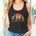 Outdoor Tree Nature Lovers Sunset Retro Forest Tank Top