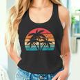 Palmera Tropical Hawaiana Retro Atardecer Hawaii Beach Camiseta sin mangas