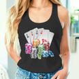 Poker Gambling Game Cards Chips Casino Poker Tank Top